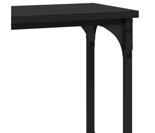 Konsolinis Stalas Su Lentyna Juoda Ąžuolo 100 X 22,5 X 75 Cm