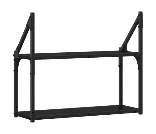 Sieninė Lentyna Juoda Ąžuolo 60 X 21 X 51 Cm Apdirbta Mediena