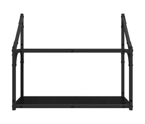 Sieninė Lentyna Juoda Ąžuolo 60 X 21 X 51 Cm Apdirbta Mediena