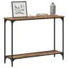Konsoollaud Riiuliga Vana Puit 101 X 30.5 X 75 Cm Tehispuit
