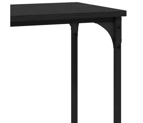 Konsoles Galds Melns Ozols 101 X 30.5 X 75 Cm Inženierijas Koks Vidaxl