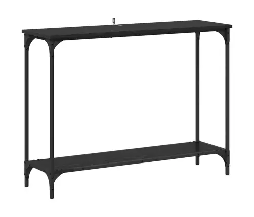 Konsoles Galds Melns Ozols 101 X 30.5 X 75 Cm Inženierijas Koks Vidaxl