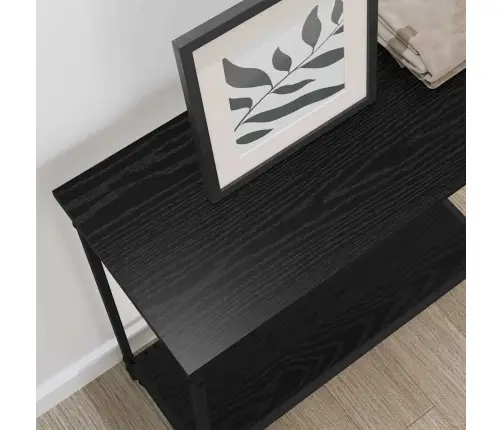 Konsoollaud Riiuliga Must Tamm 75 X 30.5 X 75 Cm Tehispuit