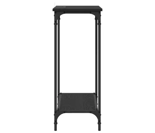 Konsoollaud Riiuliga Must Tamm 75 X 30.5 X 75 Cm Tehispuit