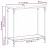 Konsoollaud Riiuliga Must Tamm 75 X 30.5 X 75 Cm Tehispuit