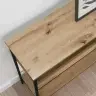 Konsoollaud Riiuliga Käsitöötamm 100 X 29 X 75 Cm Tehispuit