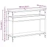 Konsoollaud Riiuliga Käsitöötamm 100 X 29 X 75 Cm Tehispuit