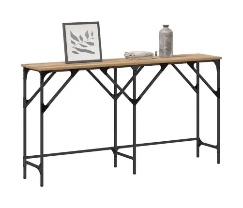 Konsoollaud Käsitöötamm 140 X 29 X 75 Cm Tehispuit