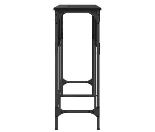 Konsoles Galds Melns Ozols 140 X 29 X 75 Cm Inženierijas Koks Vidaxl