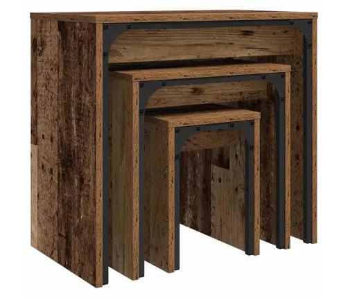 Iekšējais Kafijas Galds 3 Pcs Vecs Koks 60 X 35 X 56 Cm Vidaxl Iekšējais Kafijas Galds 3 Pcs Vecs Koks 60 X 35 X 56 Cm Vidaxl