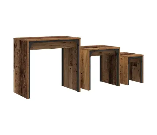 Iekšējais Kafijas Galds 3 Pcs Vecs Koks 60 X 35 X 56 Cm Vidaxl Iekšējais Kafijas Galds 3 Pcs Vecs Koks 60 X 35 X 56 Cm Vidaxl
