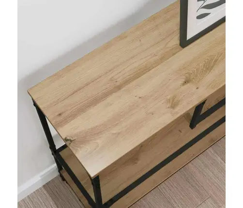 Konsolinis Stalas Su Lentyna Artisano Ąžuolo 100 X 30 X 75 Cm