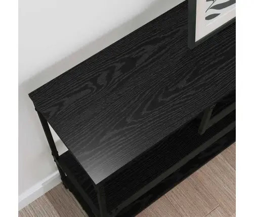 Konsoles Galds Melns Ozols 100 X 30 X 75 Cm Inženierijas Koks Vidaxl