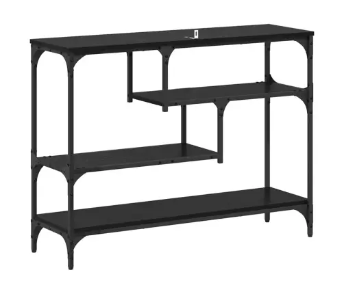 Konsoles Galds Melns Ozols 100 X 30 X 75 Cm Inženierijas Koks Vidaxl