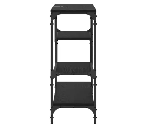 Konsoles Galds Melns Ozols 100 X 30 X 75 Cm Inženierijas Koks Vidaxl