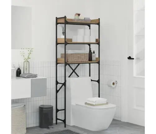 Veļas Mašīnas Plaukts 67 X 25 X 163 Cm Inženierijas Koks Vidaxl