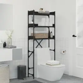 Veļas Mašīnas Plaukts 67 X 25 X 163 Cm Inženierijas Koks Vidaxl