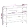 Konsoles Galds Ar Plauktu Amatnieku Ozola 100 X 32 X 75 Cm Vidaxl
