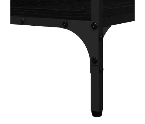 Konsolinis Stalas Su Lentyna Juoda Ąžuolo 100 X 32 X 75 Cm