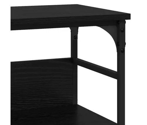 Konsolinis Stalas Su Lentyna Juoda Ąžuolo 100 X 32 X 75 Cm