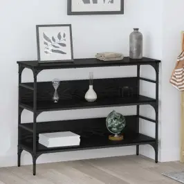 Konsoles Galds Melns Ozols 100 X 32 X 75 Cm Inženierijas Koks Vidaxl