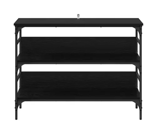 Konsolinis Stalas Su Lentyna Juoda Ąžuolo 100 X 32 X 75 Cm