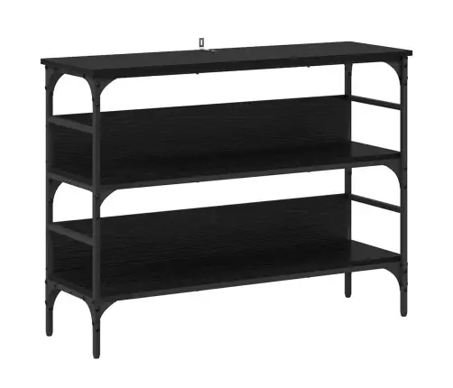 Konsolinis Stalas Su Lentyna Juoda Ąžuolo 100 X 32 X 75 Cm