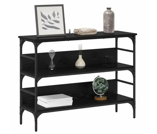 Konsolinis Stalas Su Lentyna Juoda Ąžuolo 100 X 32 X 75 Cm