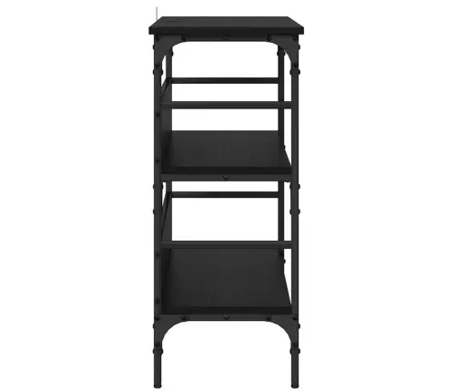 Konsolinis Stalas Su Lentyna Juoda Ąžuolo 100 X 32 X 75 Cm