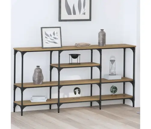 Konsolinis Stalas Su Lentyna Artisano Ąžuolo 160 X 29 X 80 Cm