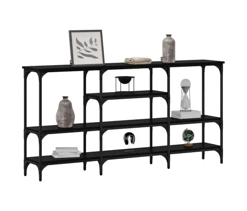 Konsoles Galds Melns Ozols 160 X 29 X 80 Cm Inženierijas Koks Vidaxl