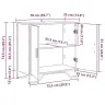 Kabalas Ruda 78 X 35.5 X 74.5 Cm Apdirbta Mediena