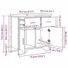 Kõide Sahtliga Must Tamm 79.5 X 35.5 X 74.5 Cm Tehispuit