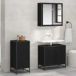 Puse Melns Ozols 35.5 X 35 X 76 Cm Inženierijas Koks Vidaxl