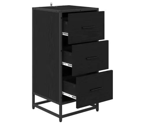 Puse Melns Ozols 35.5 X 35 X 76 Cm Inženierijas Koks Vidaxl