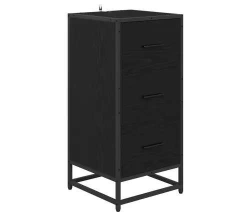 Puse Melns Ozols 35.5 X 35 X 76 Cm Inženierijas Koks Vidaxl