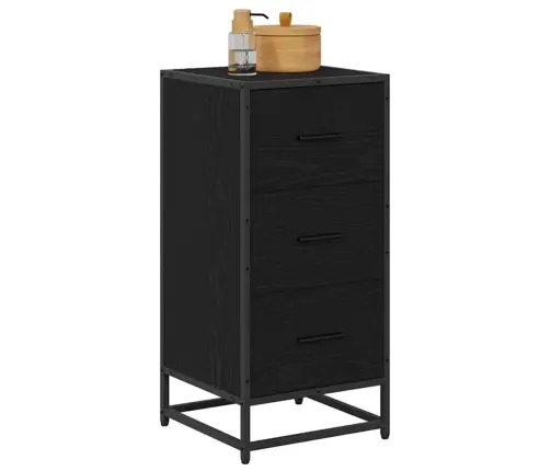 Puse Melns Ozols 35.5 X 35 X 76 Cm Inženierijas Koks Vidaxl