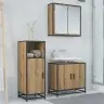 Vannitoa Kapp Uksega Käsitöötamm 35 X 37.5 X 100 Cm Tehispuit