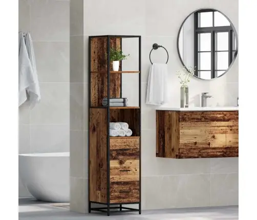 Vannitoa Mööbleset Vana Puit 35 X 37,5 X 166 Cm Tehispuit