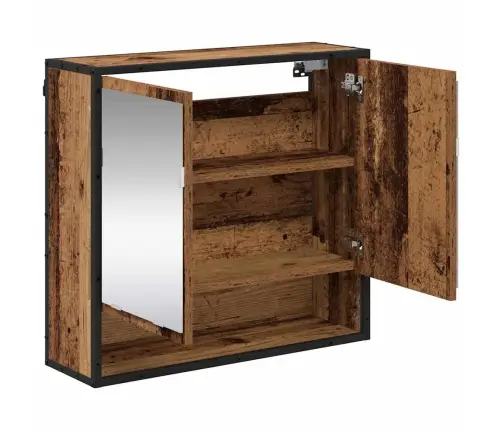 Vannas Istabas Spoguļu Skapis Vecs Koks 65 X 20 X 60 Cm Vidaxl