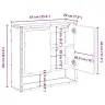 Vannas Istabas Spoguļu Skapis Vecs Koks 65 X 20 X 60 Cm Vidaxl