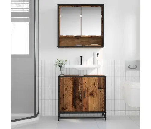 Vannitoa Kraanikausi Kapp Vana Puit 65 X 33 X 60 Cm Tehispuit