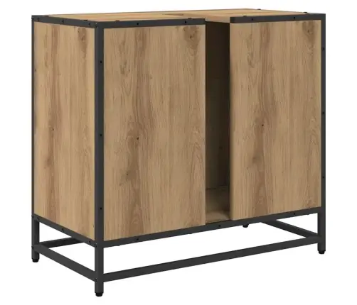 Vannas Istabas Izlietnes Skapītis Ar Durvīm Amatnieku Ozola Vidaxl