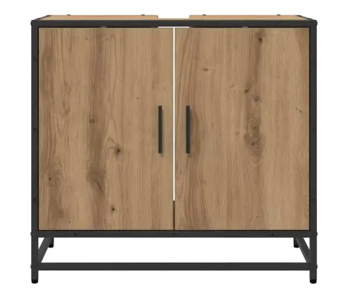 Vannas Istabas Izlietnes Skapītis Ar Durvīm Amatnieku Ozola Vidaxl