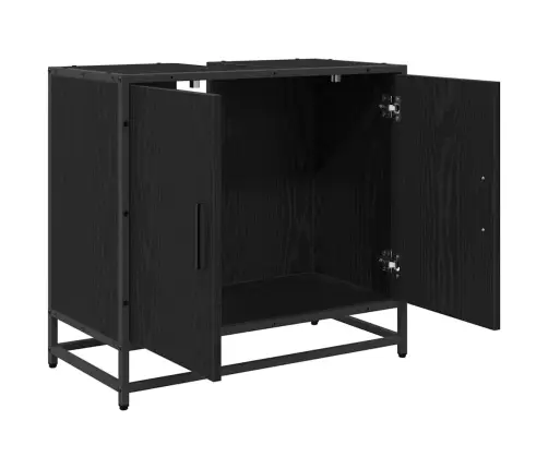 Vonios Kriauklės Spinta Juodas Ąžuolas 65 X 33 X 60 Cm Vonios Kriauklės Spinta Juodas Ąžuolas 65 X 33 X 60 Cm