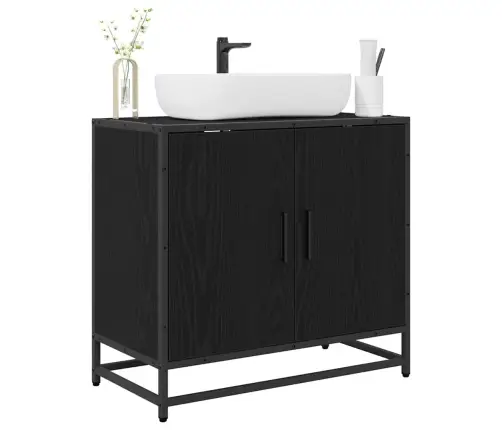 Vonios Kriauklės Spinta Juodas Ąžuolas 65 X 33 X 60 Cm Vonios Kriauklės Spinta Juodas Ąžuolas 65 X 33 X 60 Cm