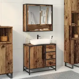 Vannas Istabas Izlietnes Skapītis Vecs Koks 65 X 33 X 60 Cm Vidaxl