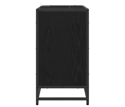 Vannitoa Kapp Sahtliga Must Tamm 65 X 33 X 60 Cm Tehispuit