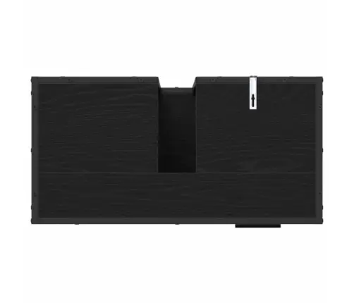 Vannitoa Kapp Sahtliga Must Tamm 65 X 33 X 60 Cm Tehispuit