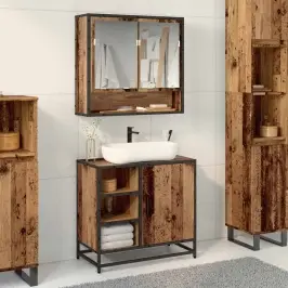 Vannas Istabas Izlietnes Skapītis Vecs Koks 65 X 33 X 60 Cm Vidaxl